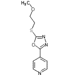 CAS#: 604740-21-8， 4-{5-[(2-Methoxyethyl)sulfanyl]-1,3,4-oxadiazol-2-yl}pyridine
