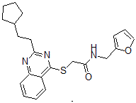 CAS#: 604795-06-4， 2-[[2-(2-Cyclopentylethyl)-4-Quinazolinyl]Thio]-N-(Furan-2-Ylmethyl)-Acetamide