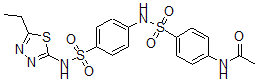 CAS 登录号：6049-24-7， N-[4-[[4-[(5-乙基-1,3,4-噻二唑-2-基)氨基磺酰基]苯基]氨基磺酰基]苯基]乙酰胺