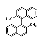 structure of CAS# 60536-98-3, 2,2'-Dimethyl-1,1'-Binaphthalene;(R)-2,2'-Dimethyl-1,1'-binaphthyl;(S)-(+)-2,2'-dimethyl-1,1'-binaphtyl;(S)-2,2'-Dimethyl-1,1'-binaphthyl