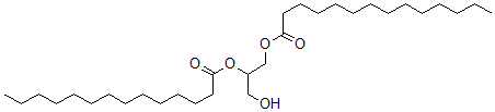 structure of CAS# 60562-16-5, Tetradecanoic Acid 1,1'-[(1S)-1-(Hydroxymethyl)-1,2-Ethanediyl] Ester;(S)-1,2-Dimyristin,  (S)-Glycerol  1,2-Dimyristate;1,2-DIMYRISTOYL-SN-3-GLYCEROL;1,2-DIMYRISTOYL-SN-GLYCEROL