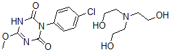 CAS#: 60575-85-1， 3-(4-Chlorophenyl)- 6-methoxy-1,3,5-Triazine-2,4(1H,3H)-dione compd. with 2,2',2''-Nitrilotris[ethanol]