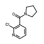 结构式 CAS# 60597-68-4, (2-氯-3-吡啶基)(1-吡咯烷基)甲酮