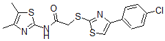 CAS#: 606089-21-8， 2-[[4-(4-Chlorophenyl)-Thiazol-2-Yl]Thio]-N-(4,5-Dimethyl-Thiazol-2-Yl)-Acetamide