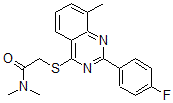 CAS#: 606131-66-2， 2-[[2-(4-Fluorophenyl)-8-Methyl-4-Quinazolinyl]Thio]-N,N-Dimethyl-Acetamide