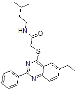 CAS#: 606131-76-4， 2-[(6-Ethyl-2-Phenyl-4-Quinazolinyl)Thio]-N-(3-Methylbutyl)-Acetamide
