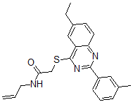 CAS#: 606132-89-2， 2-[[6-Ethyl-2-(3-Methylphenyl)-4-Quinazolinyl]Thio]-N-Allyl-Acetamide