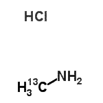 structure of CAS# 60656-93-1, (<Sup>13</Sup>C)Methanamine Hydrochloride (1:1);<13>-methylamine hydrochloride;Methylamine-13C hydrochloride;METHYLAMINE-13CHYDROCHLORIDE