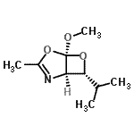 CAS#: 607365-82-2， (1R,5S,7R)-7-Isopropyl-5-methoxy-3-methyl-4,6-dioxa-2-azabicyclo[3.2.0]hept-2-ene