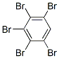 structure of CAS# 608-90-2, 1,2,3,4,5-Pentabromobenzene;Benzene, Pentabromo-;Pentabromobenzene