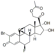 CAS#: 60864-71-3， 2-Bromo-9beta,11beta-Epoxy-6beta-Fluoro-16alpha,17,21-Trihydroxypregna-1,4-Diene-3,20-Dione 21-Acetate