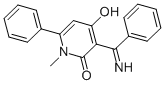 structure of CAS# 60986-58-5, 4-Hydroxy-3-(alpha-Iminobenzyl)-1-Methyl-6-Phenylpyridin-2(1H)-One;(3E)-3-(Amino-Phenyl-Methylene)-1-Methyl-6-Phenyl-Pyridine-2,4-Dione;(3E)-3-(Amino-Phenylmethylene)-1-Methyl-6-Phenylpyridine-2,4-Dione;(3E)-3-(Amino-Phenyl-Methylene)-1-Methyl-6-Phenyl-Pyridine-2,4-Quinone