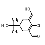 CAS#: 61009-99-2， (3E)-2-Chloro-3-(Hydroxymethylene)-5-(2-Methyl-2-Propanyl)-1-Cyclohexene-1-Carbaldehyde