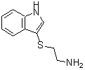 结构式 CAS# 61021-52-1, 2-(1H-吲哚-3-基硫基)乙胺