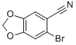 structure of CAS# 6120-26-9, 6-Bromo-1,3-Benzodioxole-5-Carbonitrile;8R-0201;Zinc00170308