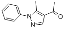 structure of CAS# 6123-63-3, 4-Acetyl-5-Methyl-1-Phenylpyrazole;1-(5-Methyl-1-Phenyl-Pyrazol-4-Yl)Ethanone;1-(5-Methyl-1-Phenyl-4-Pyrazolyl)Ethanone;Maybridge1_003233