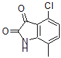 structure of CAS# 61258-72-8, 4-Chloro-7-Methyl-1H-Indole-2,3-Dione;4-Chloro-7-Methyl-1H-Indole-2,3-Dione(SALTDATA: FREE);1H-Indole-2,3-Dione, 4-Chloro-7-Methyl-;4-Chloro-7-Methylisatin