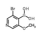 结构式 CAS# 612845-45-1, (3-溴-5-甲氧基-4-吡啶基)硼酸