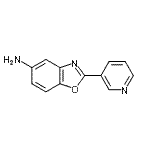 structure of CAS# 61382-21-6, 2-(3-Pyridinyl)-1,3-Benzoxazol-5-Amine;2-(3-pyridinyl)-1,3-benzoxazol-5-amine;2-(3-pyridyl)benzoxazole-5-ylamine;2-(pyridin-3-yl)benzo[d]oxazol-5-amine