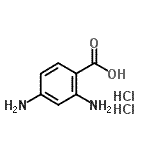 结构式 CAS# 61566-58-3, 2,4-二氨基苯甲酸二盐酸盐