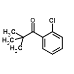 structure of CAS# 61593-17-7, 1-(2-Chlorophenyl)-2,2-Dimethyl-1-Propanone;2'-Chloro-2,2-dimethylpropiophenone