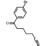 structure of CAS# 61719-38-8, 6-(4-Bromophenyl)-6-Oxohexanenitrile;MFCD02260544