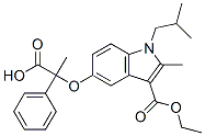 CAS#: 61793-29-1， 3-Ethyl 5-(1-Carboxy-1-Phenylethoxy)-1-Isobutyl-2-Methyl-1H-Indole-3-Carboxylate