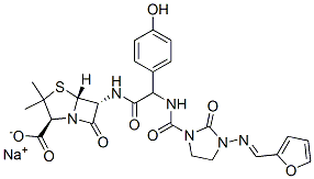 CAS#: 61835-48-1， [2S-[2alpha,5alpha,6beta[S*(E)]]]-6-[[[[[3-[(2-Furanylmethylene)Amino]-2-Oxo-1-Imidazolidinyl]Carbonyl]Amino](4-Hydroxyphenyl)Acetyl]Amino]-3,3-Dimethyl-7-Oxo-4-Thia-1-Azabicyclo[3.2.0]Heptane-2-Carboxylic Acid Monosodium Salt