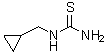 structure of CAS# 618913-44-3, 1-(Cyclopropylmethyl)thiourea;[(Carbamo<wbr>thioylami<wbr>no)methyl<wbr>]cyclopro<wbr>pane, (Th<wbr>ioureidom<wbr>ethyl)cyc<wbr>lopropane;1-(Cyclopropylmethyl)thiourea 97%;amino[(cyclopropylmethyl)amino]methane-1-thione