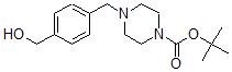 结构式 CAS# 622381-67-3, 4-[[4-(羟基甲基)苯基]甲基]-1-哌嗪羧酸叔丁酯