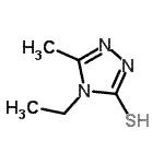 structure of CAS# 6232-85-5, 4-Ethyl-5-Methyl-4H-1,2,4-Triazole-3-Thiol;4-ethyl-3-methyl-1,2,4-triazoline-5-thione;4-ethyl-3-methyl-5-thioxo-1,2,4-triazole;4-Ethyl-5-methyl-2,4-dihydro-[1,2,4]triazole-3-thione