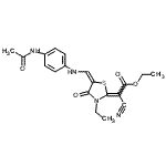 CAS#: 623551-18-8， Ethyl (2Z)-[(5E)-5-{[(4-acetamidophenyl)amino]methylene}-3-ethyl-4-oxo-1,3-thiazolidin-2-ylidene](cyano)acetate