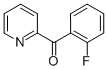 structure of CAS# 6238-65-9, 2-(2-Fluorobenzoyl)Pyridine;(2-Fluorophenyl)-(2-Pyridyl)Methanone;(2-Fluorophenyl)-Pyridin-2-Yl-Methanone;Methanone, (2-Fluorophenyl)-2-Pyridinyl-