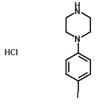 structure of CAS# 624726-35-8, 1-(4-Iodophenyl)piperazine hydrochloride (1:1);1- PIPERAZINEHYDROCHLORID&;1-(4-Iodophenyl)piperazine hydrochloride;647268_ALDRICH