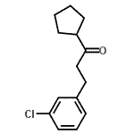 结构式 CAS# 625445-70-7, 3-(3-氯苯基)-1-环戊基-1-丙酮