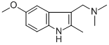 structure of CAS# 6260-96-4, 5-Methoxy-2-Methylgramine;3-(DIMETHYLAMINOMETHYL)-5-METHOXY-2-METHYLINDOLE;5-METHOXY-2-METHYLGRAMINE