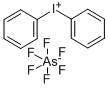 structure of CAS# 62613-15-4, Diphenyliodonium Hexafluoroarsenate;Arsenic(+5) Cation;Di(Phenyl)Iodonium;Hexafluoride;Arsenate(1-), Hexafluoro-, Diphenyliodonium (9Ci);Diphenyliodonium Hexafluoroarsenate