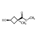 结构式 CAS# 626238-08-2, 甲基顺式-3-羟基-1-甲基环丁烷羧酸酯