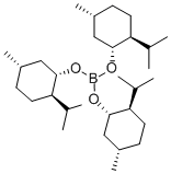 structure of CAS# 62697-74-9, DL-Menthyl Borate;Tris[(1R,2S,5R)-2-Isopropyl-5-Methyl-Cyclohexoxy]Borane;Tris[(1R,2S,5R)-2-Isopropyl-5-Methylcyclohexoxy]Borane;Tris[[(1R,2S,5R)-5-Methyl-2-Propan-2-Yl-Cyclohexyl]Oxy]Borane