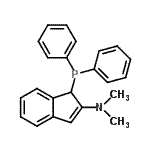 结构式 CAS# 628323-64-8, 1-(二苯基膦基)-N,N-二甲基-1H-茚-2-胺