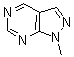 structure of CAS# 6288-86-4, 1-Methyl-1H-Pyrazolo[3,4-d]Pyrimidine;Nsc11578