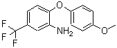 structure of CAS# 62966-74-9, 2-(4-Methoxyphenoxy)-5-(Trifluoromethyl)-Benzenamine;2-(4-METHOXYPHENOXY)-5-(TRIFLUOROMETHYL)ANILINE;3-AMINO-4-(4-METHOXYPHENOXY)BENZOTRIFLUORIDE;3-AMINO-4-(4METHOXYPHENOXYBENZOTRIFLUOROIDE