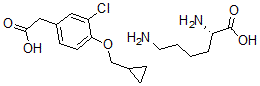 CAS#: 63007-70-5， 3-Chloro-4-cyclopropylmethoxyphenylacetic acid lysine salt