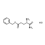 structure of CAS# 63091-89-4, Benzyl L-alpha-Glutaminate Hydrochloride (1:1);Benzyl L-α-glutaminate hydrochloride (1:1);Benzyl-L-α-glutaminathydrochlorid (1:1);L-Glutamic acid g-benzyl ester a-amide hydrochloride