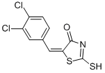 结构式 CAS# 6326-22-3, (5Z)-5-(3,4-二氯苄亚基)-2-硫代-噻唑烷-4-酮