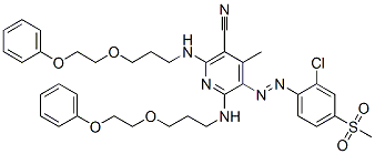 CAS#: 63281-10-7， 5-[[2-Chloro-4-(Methylsulphonyl)Phenyl]Azo]-4-Methyl-2,6-Bis[[3-(2-Phenoxyethoxy)Propyl]Amino]Nicotinonitrile