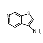 structure of CAS# 63326-75-0, Thieno[2,3-c]Pyridin-3-Amine;3-Aminothieno[2,3-c]pyridine;MFCD09998716;Thieno[2,3-c]pyridine-3-amine