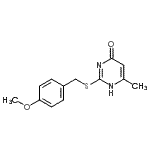 CAS#: 63384-61-2， 2-[(4-Methoxybenzyl)Sulfanyl]-6-Methyl-4-Pyrimidinol