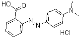 结构式 CAS# 63451-28-5, 2-[2-[4-(二甲基氨基)苯基]偶氮]-苯甲酸盐酸盐(1:1)