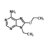 structure of CAS# 634924-89-3, 8-Ethoxy-9-ethyl-9H-purin-6-amine;8-Ethoxy-9-ethyl-9H-purin-6-amine;9H-PURIN-6-AMINE, 8-ETHOXY-9-ETHYL-;ANR 94